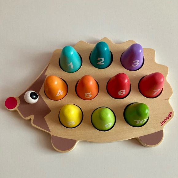 Janod Other - *SOLD* Janod Learn-to-Count Wooden Hedgehog